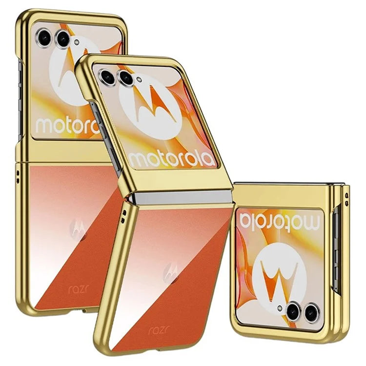 For Motorola Razr 50 5G Case Electroplating Ultra Thin Transparent PC Phone Cover