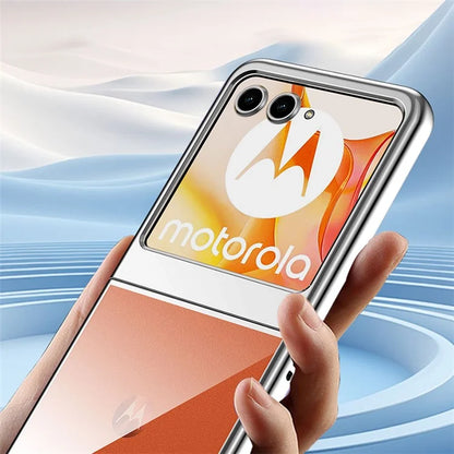 For Motorola Razr 50 5G Case Electroplating Ultra Thin Transparent PC Phone Cover