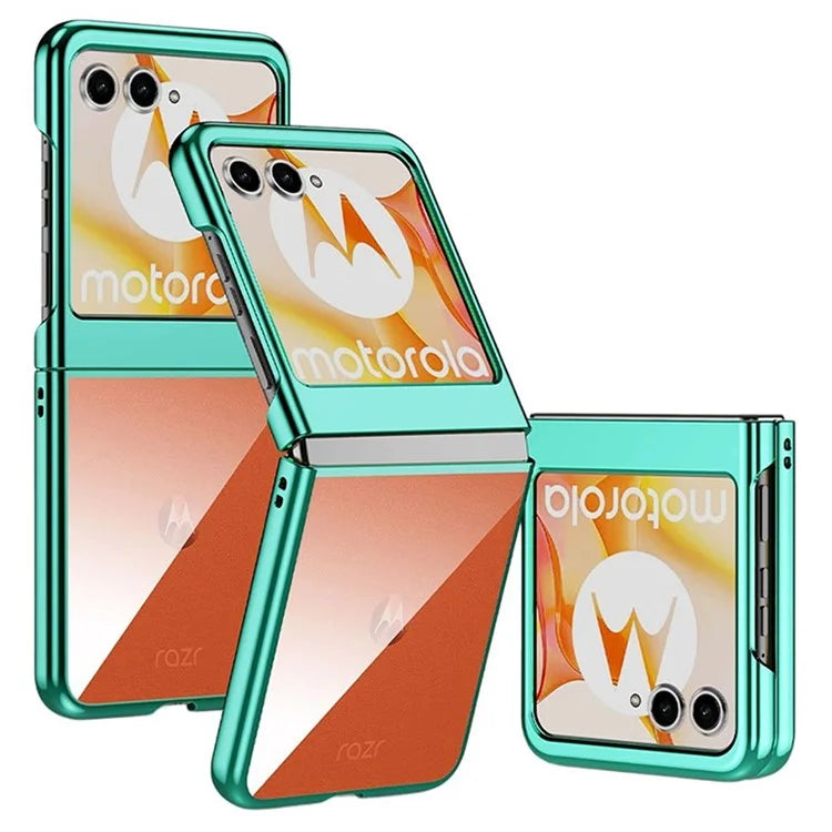 For Motorola Razr 50 5G Case Electroplating Ultra Thin Transparent PC Phone Cover