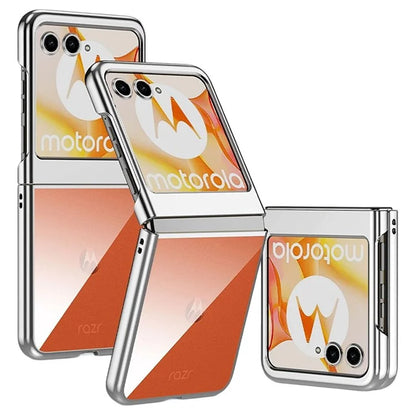 For Motorola Razr 50 5G Case Electroplating Ultra Thin Transparent PC Phone Cover