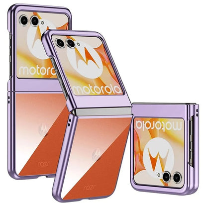 For Motorola Razr 50 5G Case Electroplating Ultra Thin Transparent PC Phone Cover