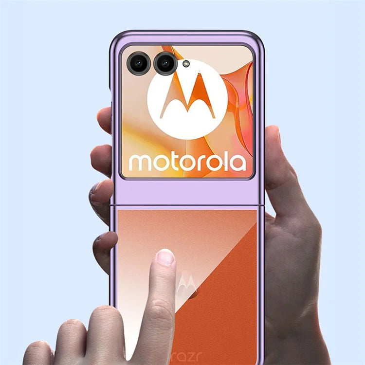 For Motorola Razr 50 5G Case Electroplating Ultra Thin Transparent PC Phone Cover