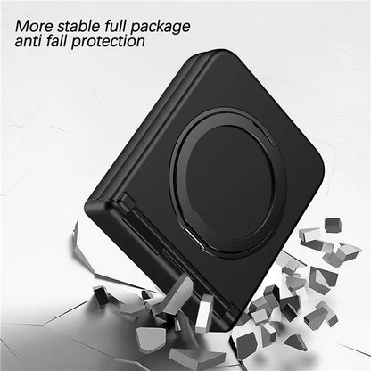 For Samsung Galaxy Z Flip5 5G Case Rotary Magnetic Kickstand PC+TPU Phone Cover