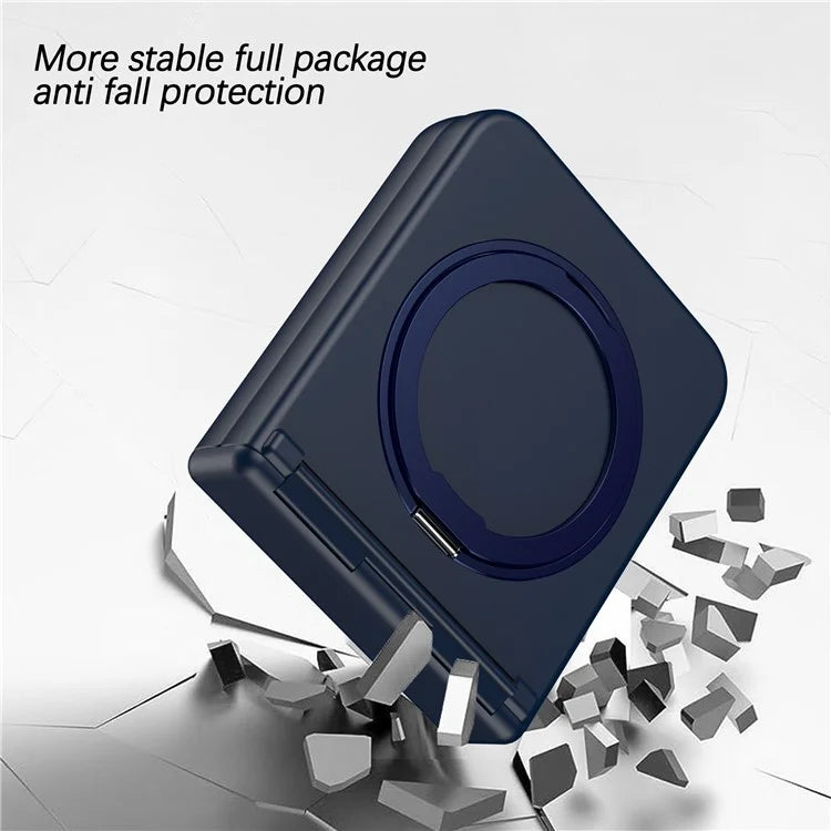 For Samsung Galaxy Z Flip5 5G Case Rotary Magnetic Kickstand PC+TPU Phone Cover