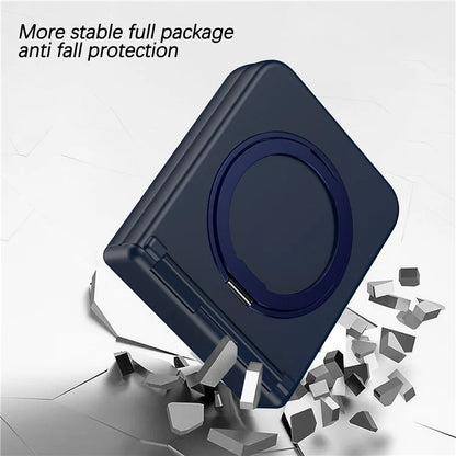 For Samsung Galaxy Z Flip5 5G Case Rotary Magnetic Kickstand PC+TPU Phone Cover