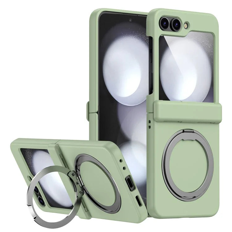 For Samsung Galaxy Z Flip5 5G Case Rotary Magnetic Kickstand PC+TPU Phone Cover