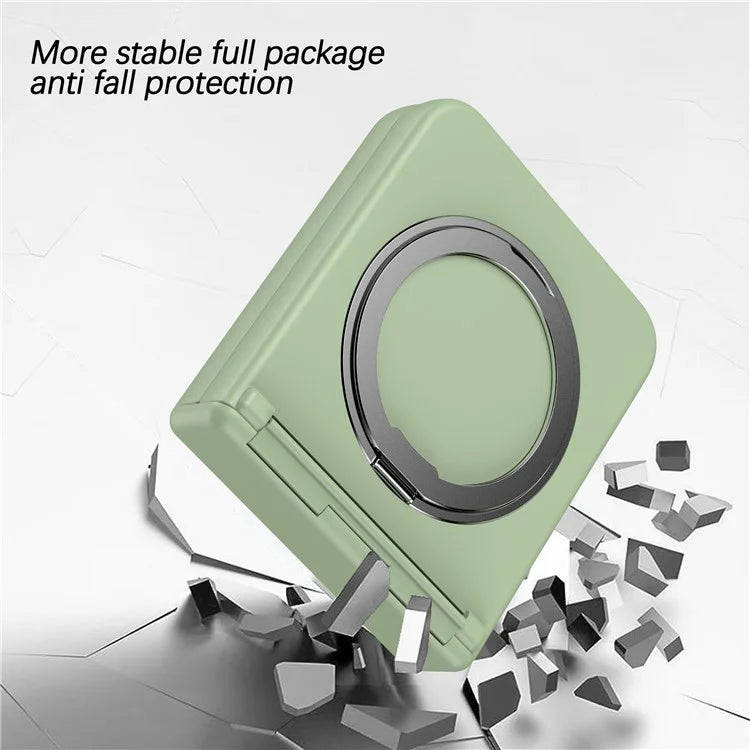 For Samsung Galaxy Z Flip5 5G Case Rotary Magnetic Kickstand PC+TPU Phone Cover