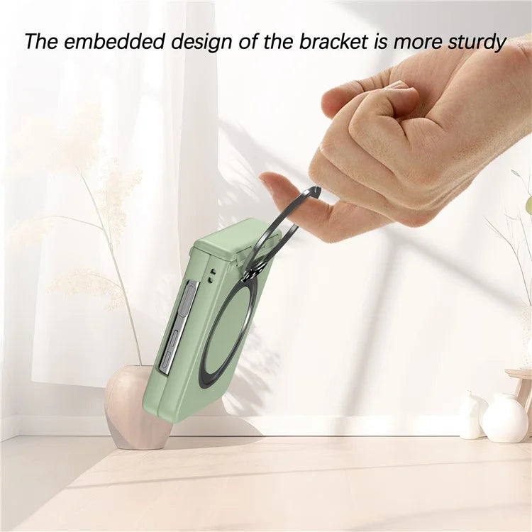 For Samsung Galaxy Z Flip5 5G Case Rotary Magnetic Kickstand PC+TPU Phone Cover