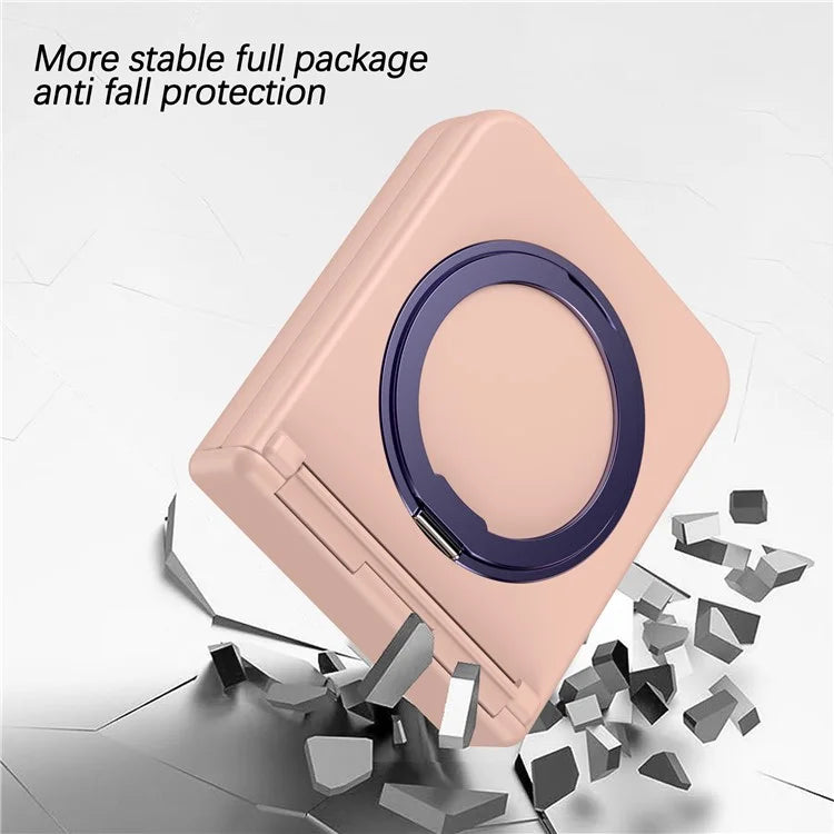 For Samsung Galaxy Z Flip5 5G Case Rotary Magnetic Kickstand PC+TPU Phone Cover