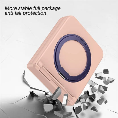 For Samsung Galaxy Z Flip5 5G Case Rotary Magnetic Kickstand PC+TPU Phone Cover