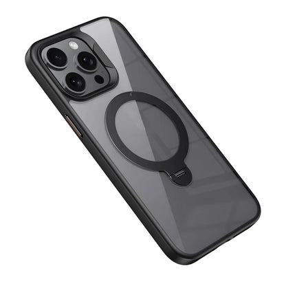 For iPhone 13 Pro Max Magnetic Case Ring Kickstand PC+TPU Protective Phone Cover