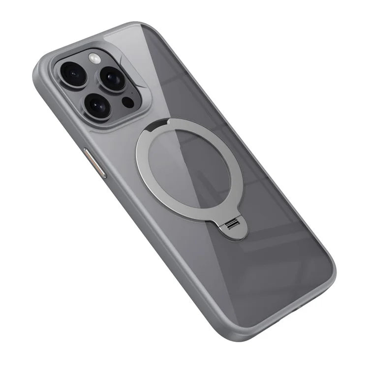 For iPhone 13 Pro Max Magnetic Case Ring Kickstand PC+TPU Protective Phone Cover