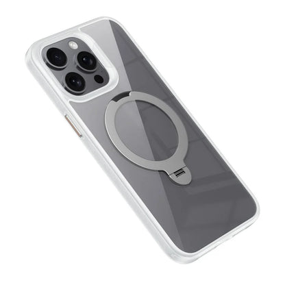 For iPhone 14 Pro Max Magnetic Case PC+TPU Kickstand Drop-Proof Phone Cover