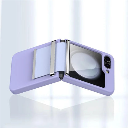 For Samsung Galaxy Z Flip5 5G PC Case Hardware Leather Hinge Phone Cover