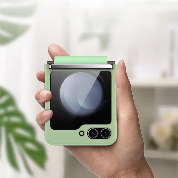 For Samsung Galaxy Z Flip5 5G PC Case Hardware Leather Hinge Phone Cover