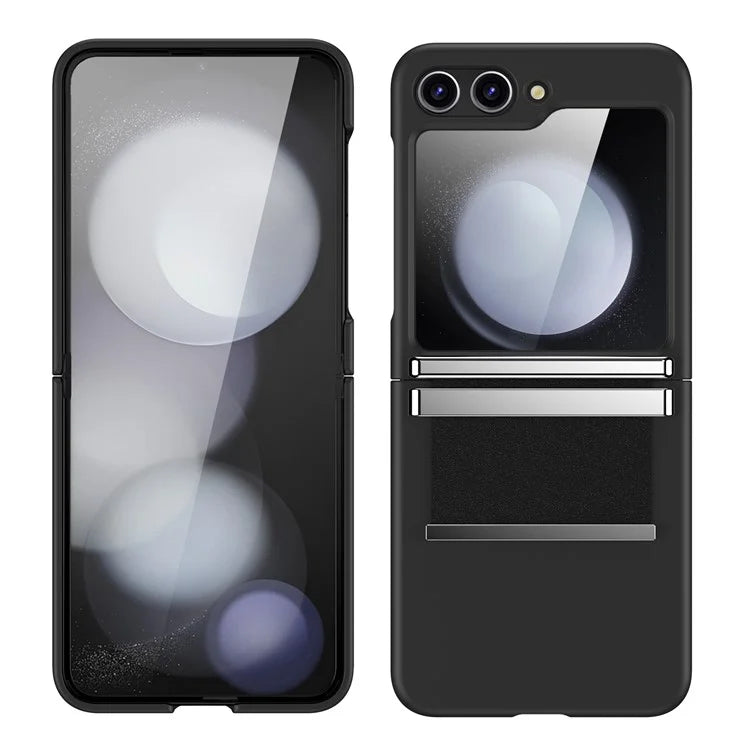 For Samsung Galaxy Z Flip5 5G PC Case Hardware Leather Hinge Phone Cover