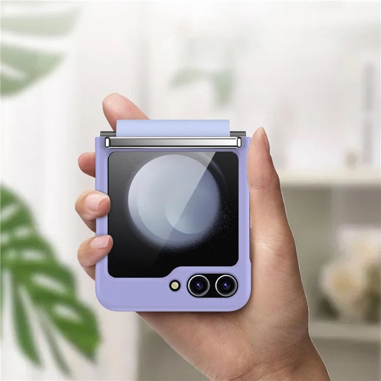 For Samsung Galaxy Z Flip5 5G PC Case Hardware Leather Hinge Phone Cover