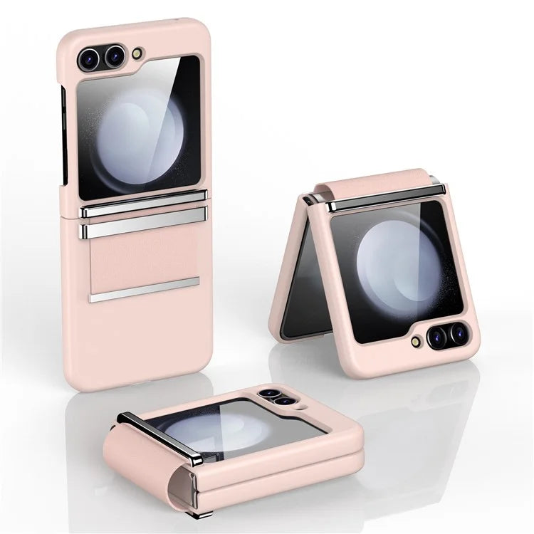 For Samsung Galaxy Z Flip5 5G PC Case Hardware Leather Hinge Phone Cover