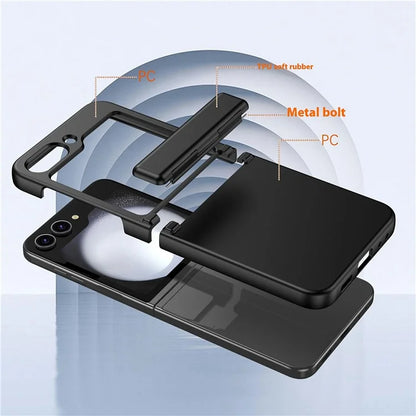 For Samsung Galaxy Z Flip5 5G Case TPU+PC Folding Phone Cover with Hinge Design