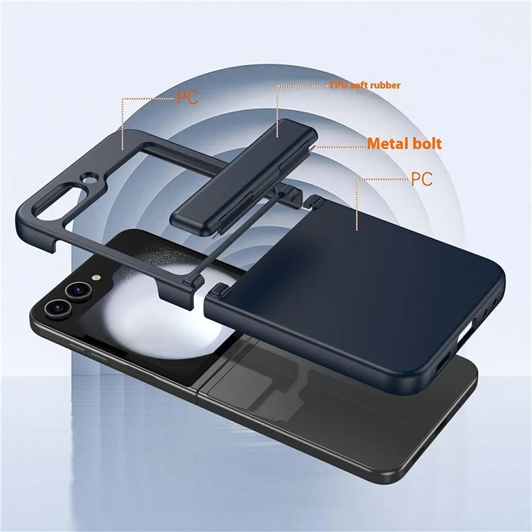 For Samsung Galaxy Z Flip5 5G Case TPU+PC Folding Phone Cover with Hinge Design