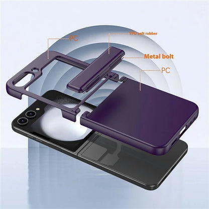 For Samsung Galaxy Z Flip5 5G Case TPU+PC Folding Phone Cover with Hinge Design
