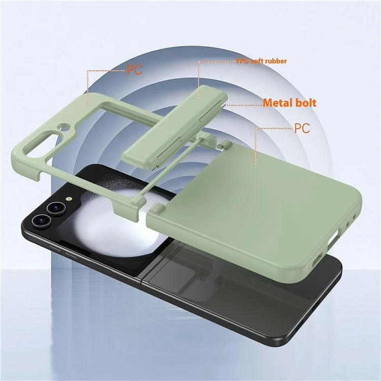 For Samsung Galaxy Z Flip5 5G Case TPU+PC Folding Phone Cover with Hinge Design