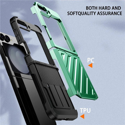 For Samsung Galaxy Z Flip6 5G Case Electroplating TPU+PC Hinge Phone Armor Cover