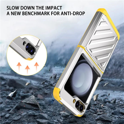 For Samsung Galaxy Z Flip6 5G Case Electroplating TPU+PC Hinge Phone Armor Cover