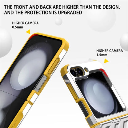 For Samsung Galaxy Z Flip6 5G Case Electroplating TPU+PC Hinge Phone Armor Cover