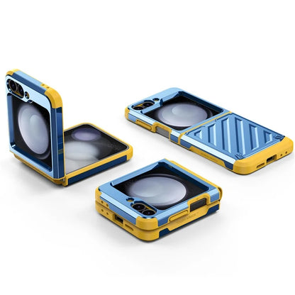 For Samsung Galaxy Z Flip6 5G Case Electroplating TPU+PC Hinge Phone Armor Cover