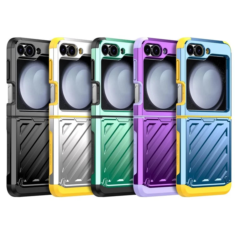 For Samsung Galaxy Z Flip5 5G Case Hinge Protection TPU+PC Electroplating Cover