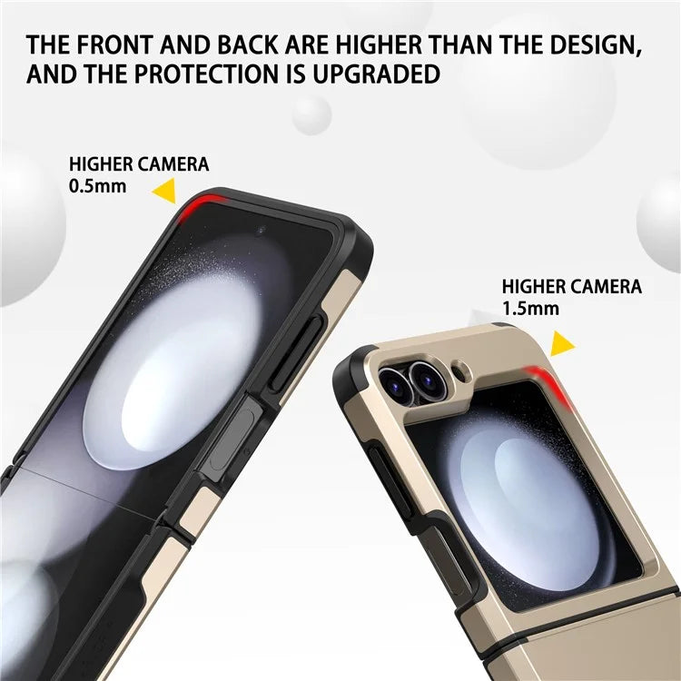 For Samsung Galaxy Z Flip5 5G Case Hinge Design TPU+PC Phone Armor Cover