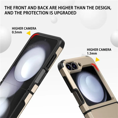 For Samsung Galaxy Z Flip5 5G Case Hinge Design TPU+PC Phone Armor Cover