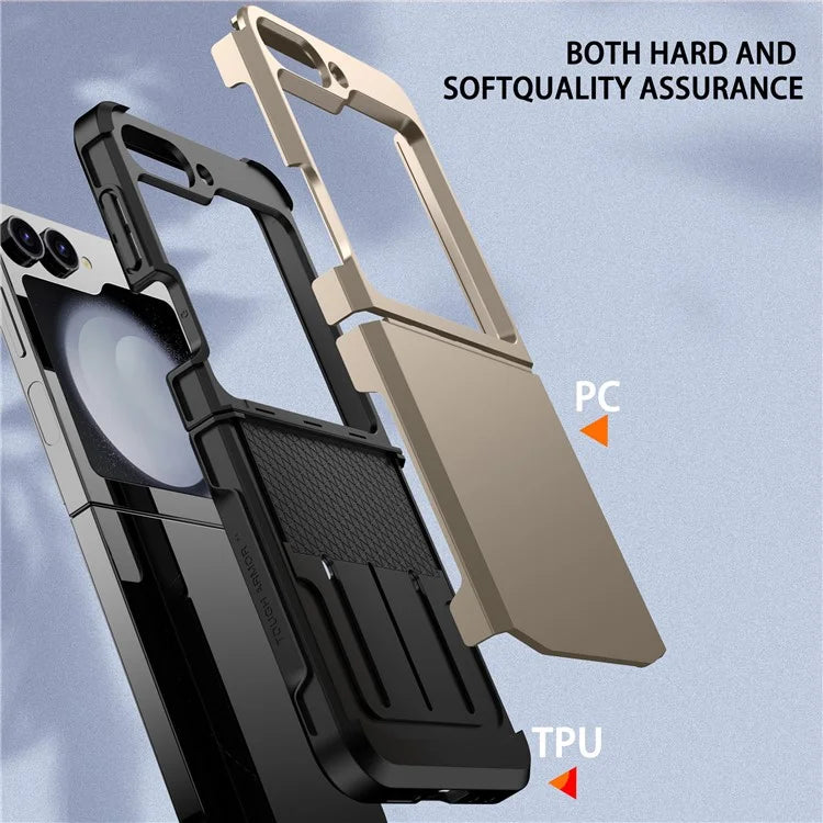 For Samsung Galaxy Z Flip5 5G Case Hinge Design TPU+PC Phone Armor Cover