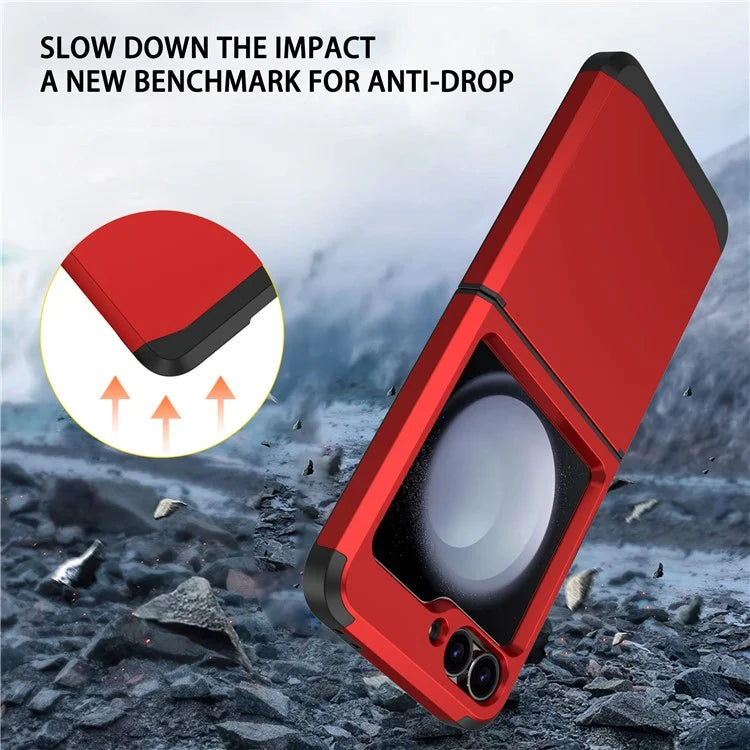 For Samsung Galaxy Z Flip5 5G Case Hinge Design TPU+PC Phone Armor Cover