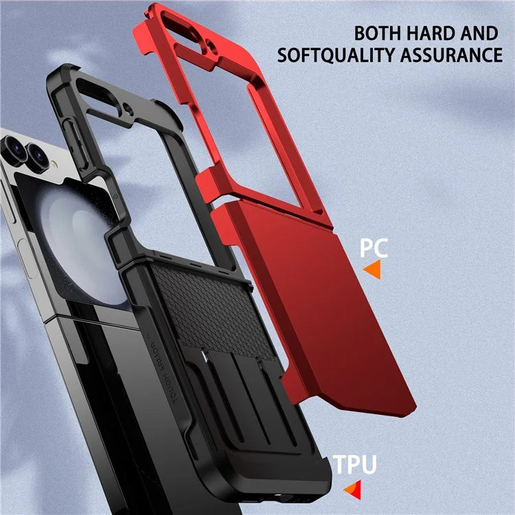 For Samsung Galaxy Z Flip5 5G Case Hinge Design TPU+PC Phone Armor Cover