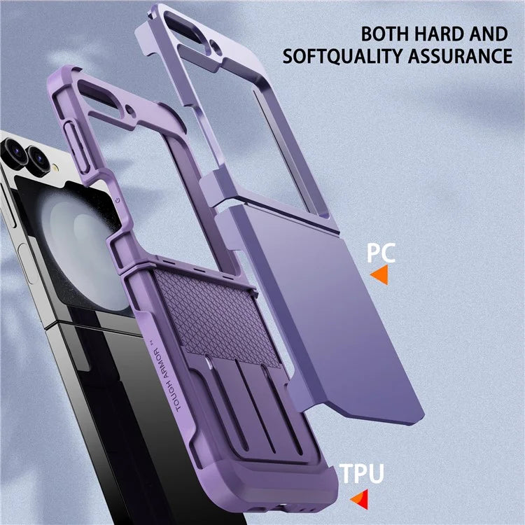 For Samsung Galaxy Z Flip5 5G Case Hinge Design TPU+PC Phone Armor Cover