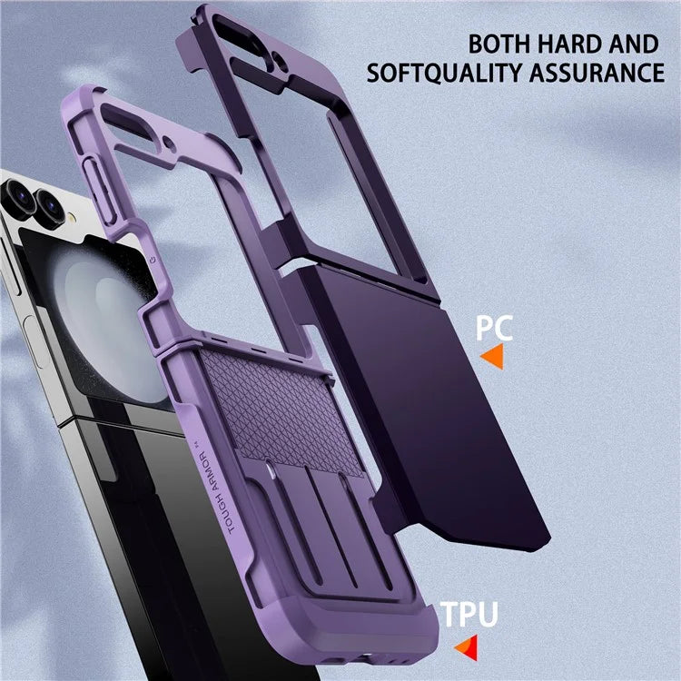 For Samsung Galaxy Z Flip5 5G Case Hinge Design TPU+PC Phone Armor Cover
