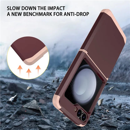 For Samsung Galaxy Z Flip5 5G Case Hinge Design TPU+PC Phone Armor Cover
