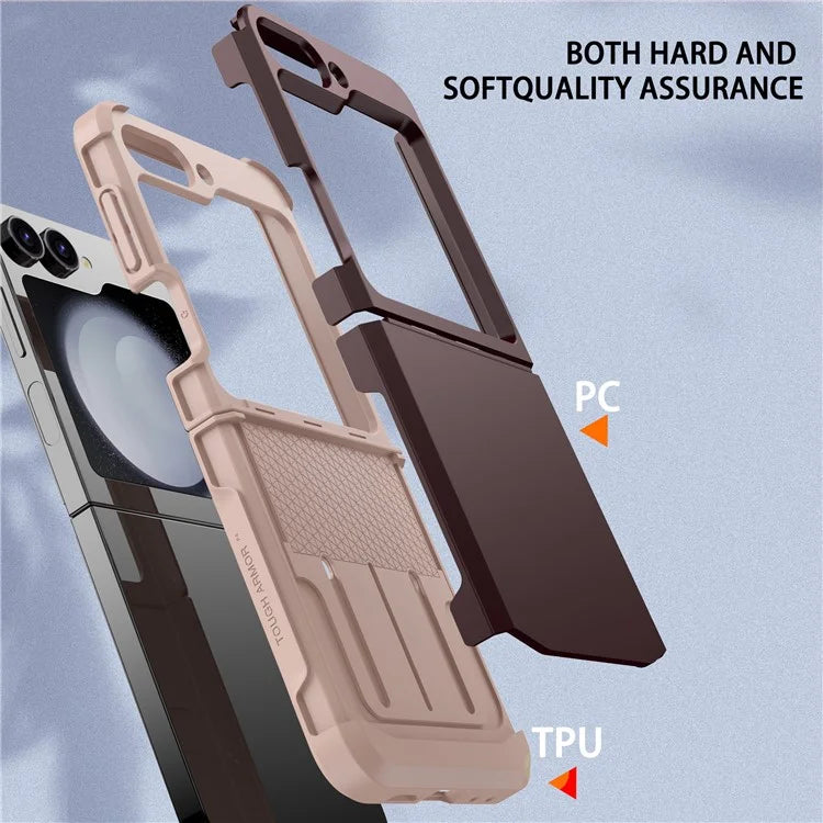 For Samsung Galaxy Z Flip5 5G Case Hinge Design TPU+PC Phone Armor Cover
