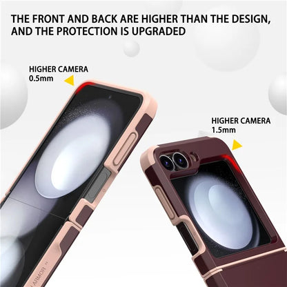 For Samsung Galaxy Z Flip5 5G Case Hinge Design TPU+PC Phone Armor Cover
