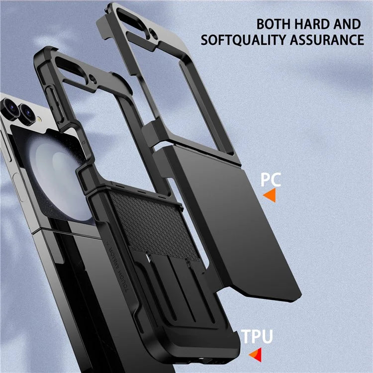 For Samsung Galaxy Z Flip5 5G Case Hinge Design TPU+PC Phone Armor Cover