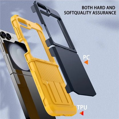 For Samsung Galaxy Z Flip5 5G Case Hinge Design TPU+PC Phone Armor Cover