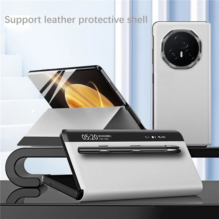 For Honor Magic V3 5G Case View Window PU Leather Phone Cover with Stylus
