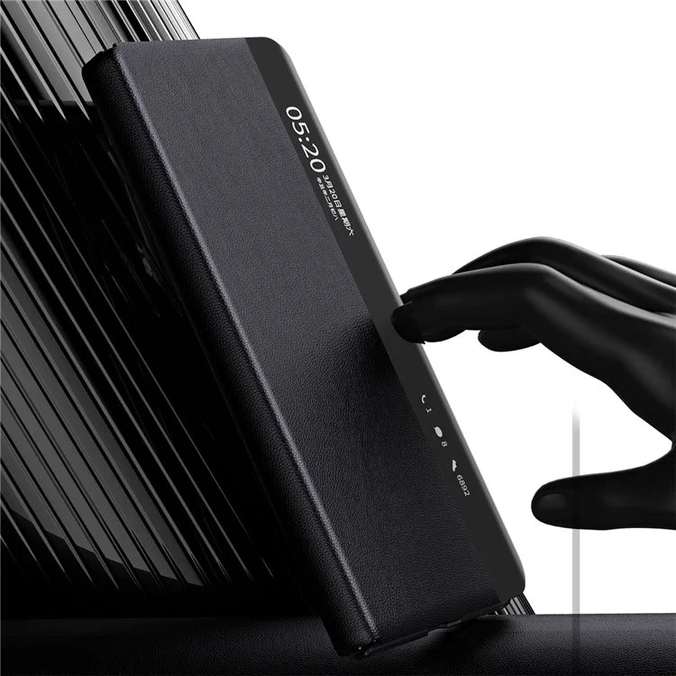 For Honor Magic V3 5G Case View Window PU Leather Phone Cover with Stylus