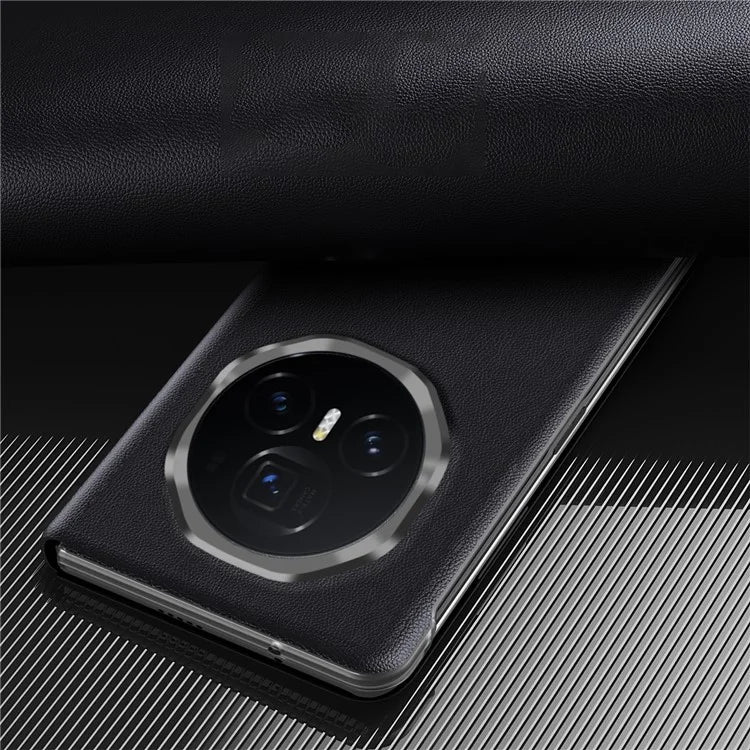 For Honor Magic V3 5G Case View Window PU Leather Phone Cover with Stylus