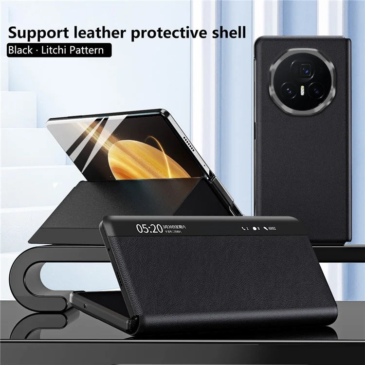 For Honor Magic V3 5G Case View Window PU Leather Stand Smart Phone Cover