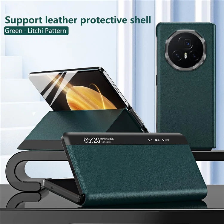 For Honor Magic V3 5G Case View Window PU Leather Stand Smart Phone Cover