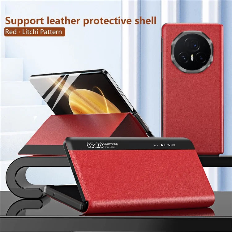 For Honor Magic V3 5G Case View Window PU Leather Stand Smart Phone Cover