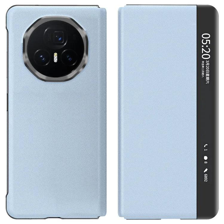 For Honor Magic V3 5G Case View Window PU Leather Stand Smart Phone Cover